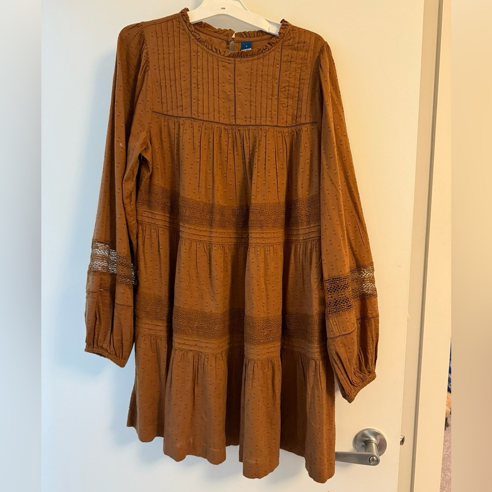 Old Navy Brown Long Sleeve Dress